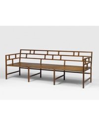 Banquette "Japonisante"en bois marron