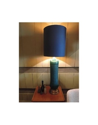 Grande lampe de table turquoise