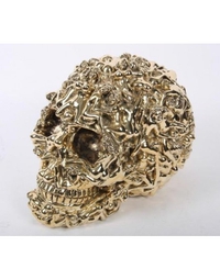 Skull en bronze doré